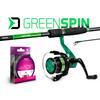 Kép 1/4 - DELPHIN GreenSPIN pergetőszett 180cm/30g+2T+0.22mm