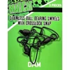 Kép 2/2 - MADCAT Stainless BB Swivels W. Crosslock Snap 90KG/200LB harcsázó forgó kapocs