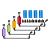 Kép 1/3 - PROLOGIC K1 MEGA SWING-ARM KIT 4 ROD RED/YELLOW/GREEN/PURPLE PLUS 4 BLUE swinger szett