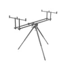 Kép 1/5 - DELPHIN TPX3 Silver Háromlábú Rod Pod