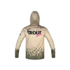 Kép 6/9 - DELPHIN UV ARMOR 50+ Kapucnis hosszúujjú póló Trout L-es