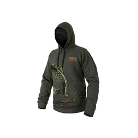 DELPHIN Catch me CARP NX sötétzöld kapucnis pulóver XL-es