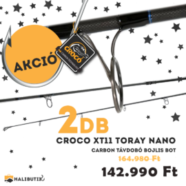 CROCO XT11 Toray Nano Carbon Távdobó Bojlisbot PÁROS AJÁNLAT!