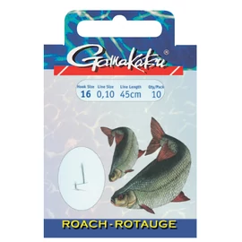 GAMAKATSU Roach előkötött horog 10/cs 20#/0.10