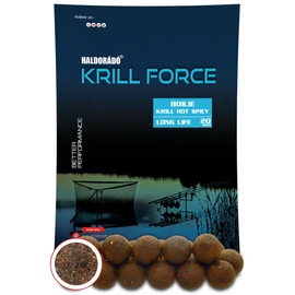 HALDORÁDÓ KRILL FORCE Boilie Long Life 20 mm - Krill Hot Spicy