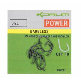 KORUM XPERT POWER Barbless horog 8-as 