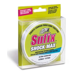 SUFIX SHOCK MAX Tapered Line Clear Monofil 0,23-0,57mm vastagodó dobóelőke