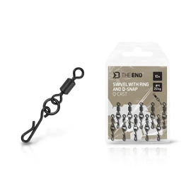 DELPHIN THE END Q-Cast forgó karikával és gyorskapoccsal 10db #4/20kg