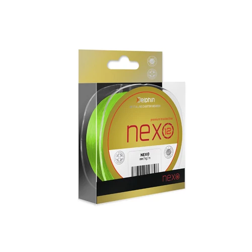 DELPHIN NEXO 12 fluo zöld 0,10mm/6,8kg/130m fonott zsinór