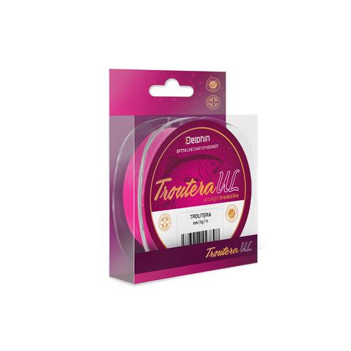DELPHIN TROUTERA rózsaszín 0,045mm/2,4kg/130m fonott zsinór 