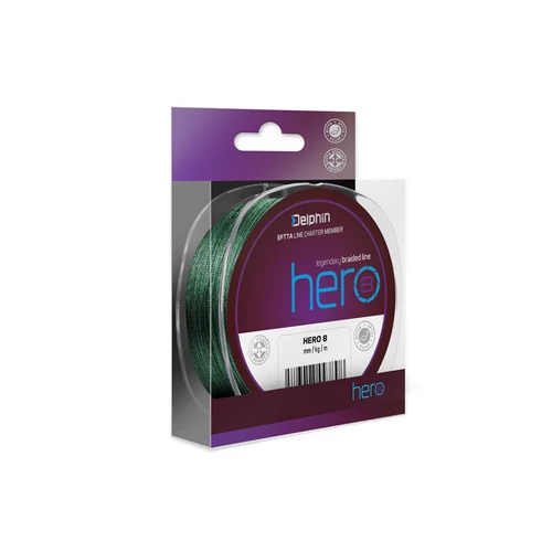 DELPHIN HERO 8 zöld 0,18mm/10,5kg/300m fonott zsinór