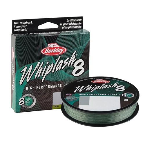 BERKLEY WHIPLASH 8X Moss Green 150m/0,12mm fonott zsínór