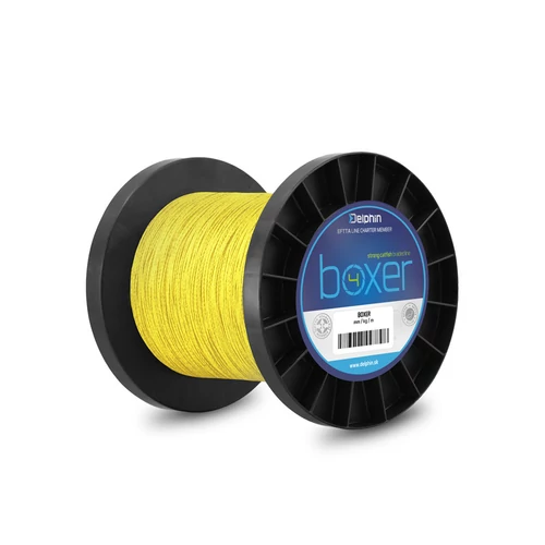 DELPHIN BOXER 4 fluo sárga 0,50mm/41,7kg/1100m harcsázó fonott zsinór