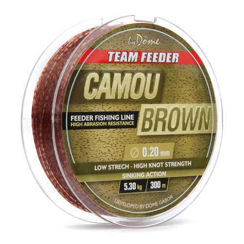 BY DÖME TEAM FEEDER Camou Brown 300m/0.25mm feeder zsínór