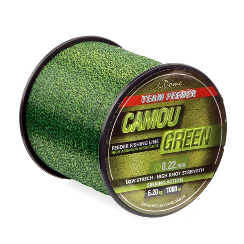 BY DÖME TEAM FEEDER Camou Green 1000m 0.22mm feeder zsinór