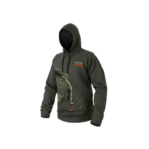 DELPHIN Catch me CARP NX sötétzöld kapucnis pulóver XXL-es
