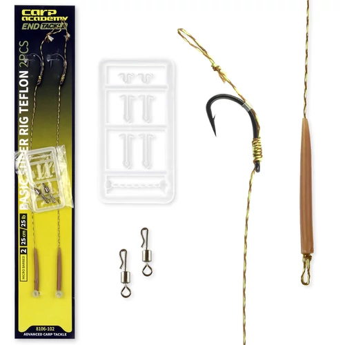 CARP ACADEMY Basic Super Rig Teflon 2-es méret 2db/cs