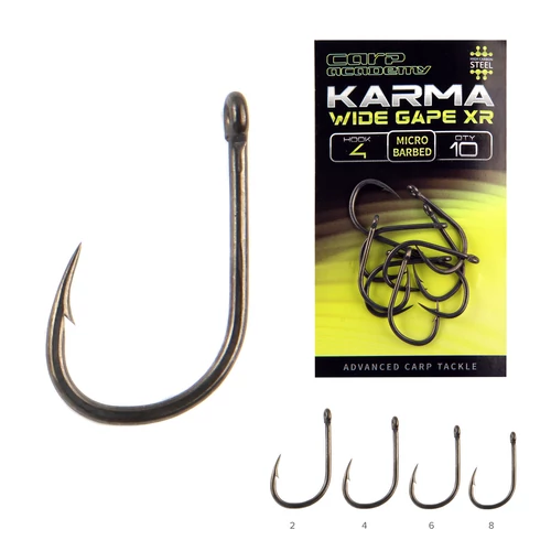 CARP ACADEMY KARMA Wide Gape XR 2-es pontyozó horog	