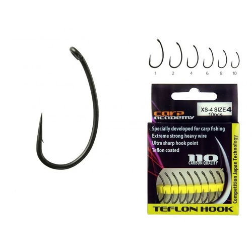 CARP ACADEMY Teflon Hook XS-4 4-es