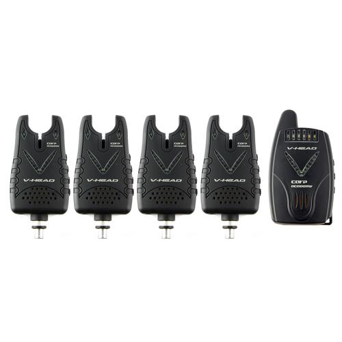 CARP ACADEMY V-Head Elektromos kapásjelző szett 4+1