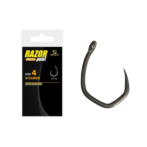 CARP SPIRIT Razor V-Curve Barbless S6# bojlis horog