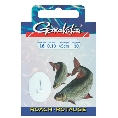 GAMAKATSU Roach előkötött horog 10/cs 16#/0.10