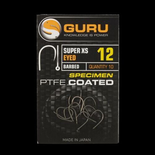 GURU Super XS Size 12 Barbed/Eyed szakállas horog