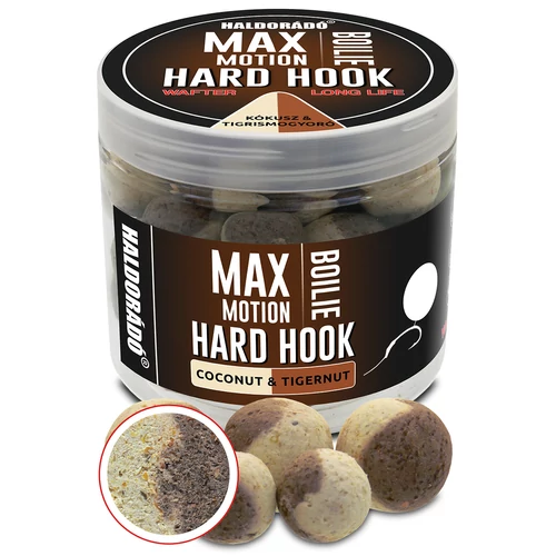 HALDORÁDÓ MAX MOTION Boilie Hard Hook Wafter 16, 20 mm - Kókusz & Tigrismogyoró