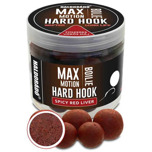HALDORÁDÓ MAX MOTION Boilie Hard Hook Wafter 16, 20 mm - Fűszeres Vörös Máj