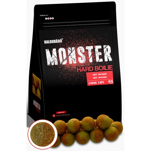 HALDORÁDÓ MONSTER Hard Boilie 24+ mm - Hot Mangó