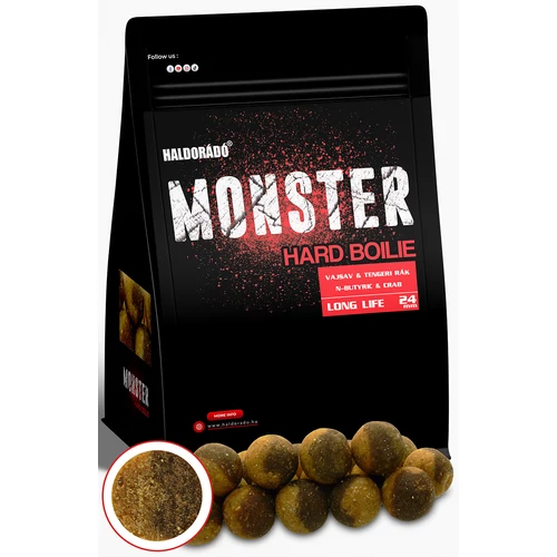 HALDORÁDÓ MONSTER Hard Boilie 24+ mm - Vajsav & Tengeri rák