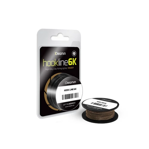 DELPHIN HOOKLINE 6K muddy 20m 35lbs Előkezsínór