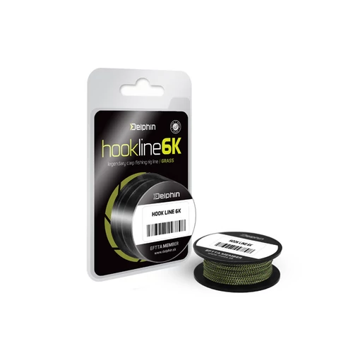 DELPHIN HOOKLINE 6K grass 20m 35lbs Előkezsinór