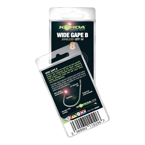 KORDA WIDE GAPE Pontyozó Horog Barbless 4-es