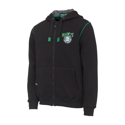MADCAT BADGE LOGO ZIP HOODIE BLACK CAVIAR XL-es kapucnis pulóver
