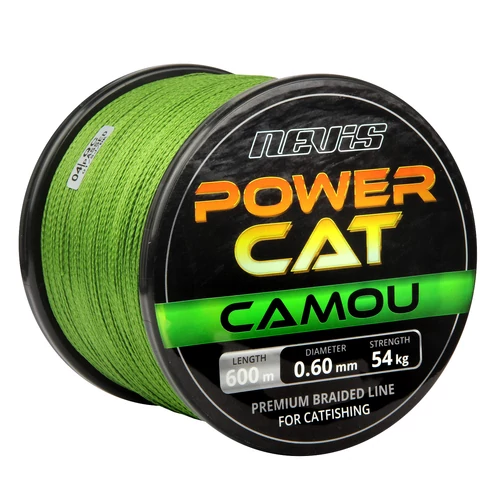 NEVIS Powercat Camou fonott zsinór 600m/0.40mm
