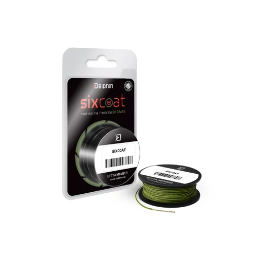 DELPHIN SIXCOAT Skin Line grass 25lbs 5m előkezsinór