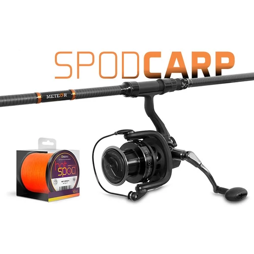 DELPHIN SPODCarp Spod etető szett Meteor 390cm + Corzar8T + 0,14mm fonott zsinór