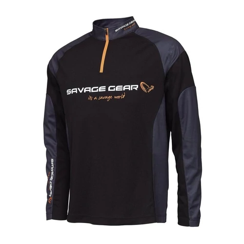SAVAGE GEAR Tournament Gear Shirt 1/2 Zip S-es hosszúújjú póló