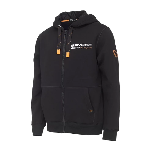 SAVAGE GEAR Urban Zip Hoodie Black XXL-es kapucnis pulóver