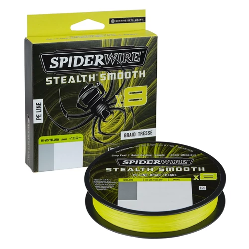 SPIDERWIRE Stealth Smooth8 x8 PE Braid Yellow 0.07mm/6kg/150m fonott zsínór
