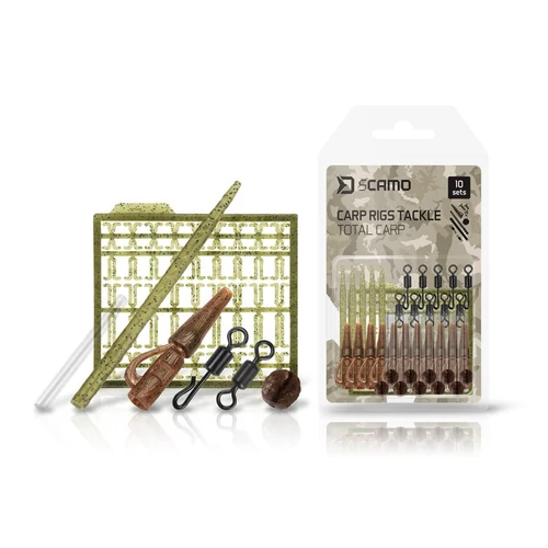 DELPHIN sCAMO Total CARP pontyozó előke készlet 10db