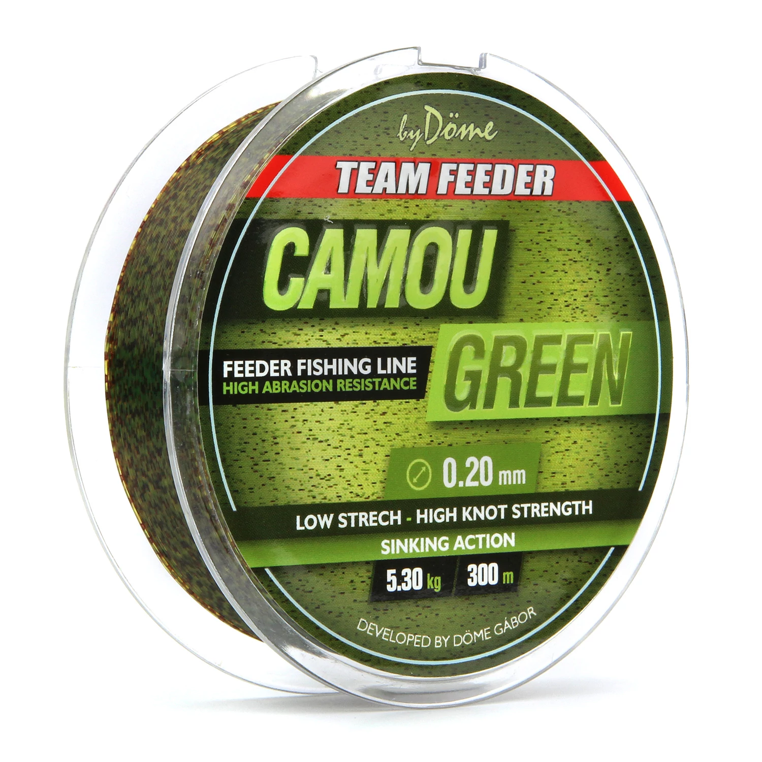 BY DÖME TEAM FEEDER Camou Green 300m/0.25mm feeder zsínór