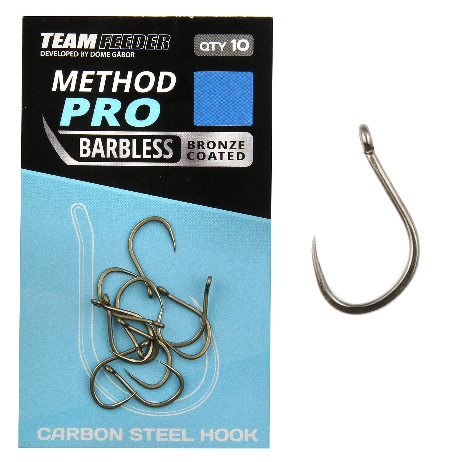 BY DÖME TEAM FEEDER Method Pro szakáll nélküli horog 10-es