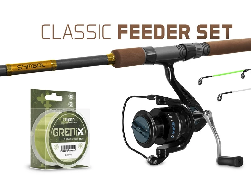 DELPHIN CLASSIC Feeder szett 360cm/120g+4T+0,203mm