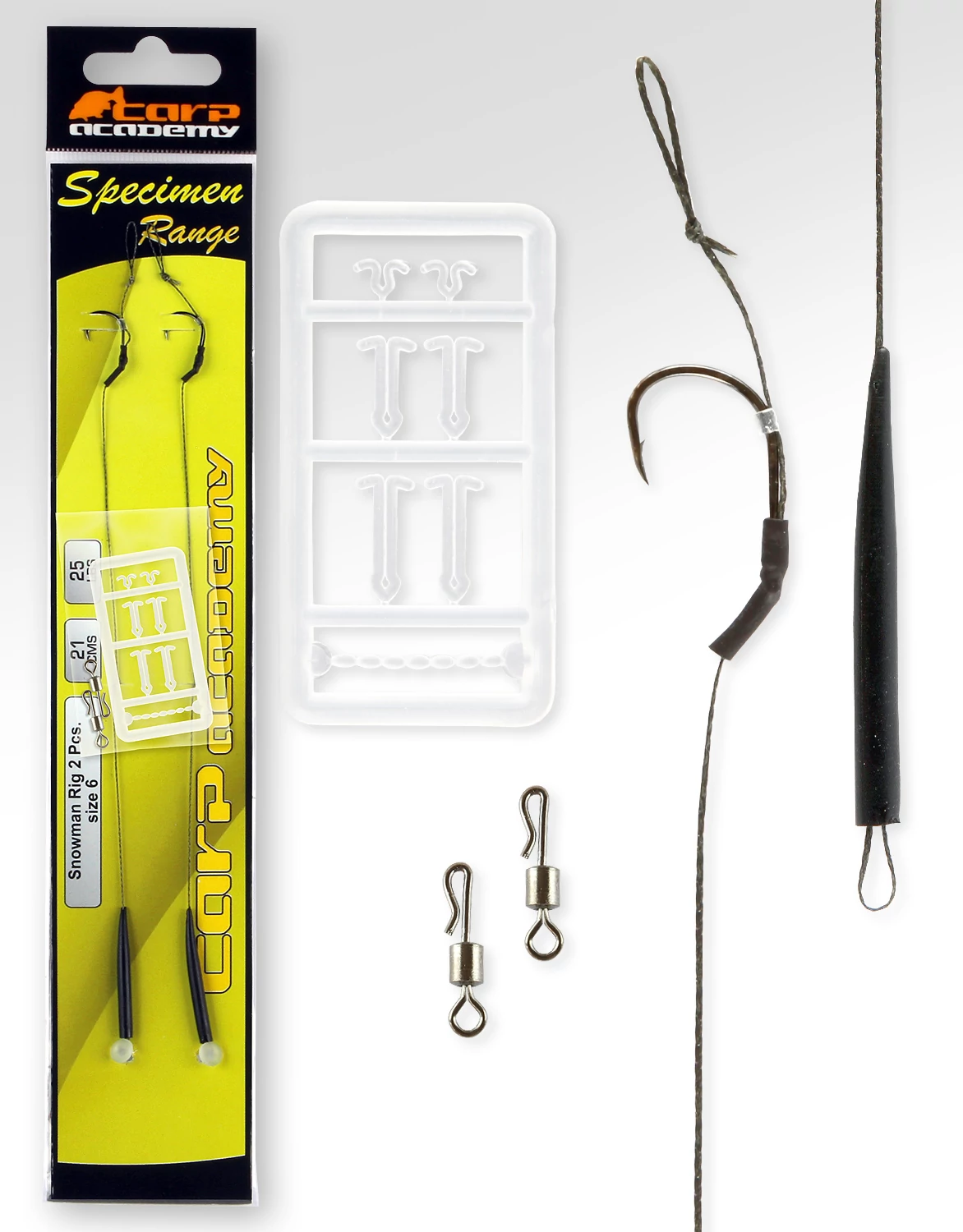 CARP ACADEMY Snowmen Rig 6-os méret 2db/cs