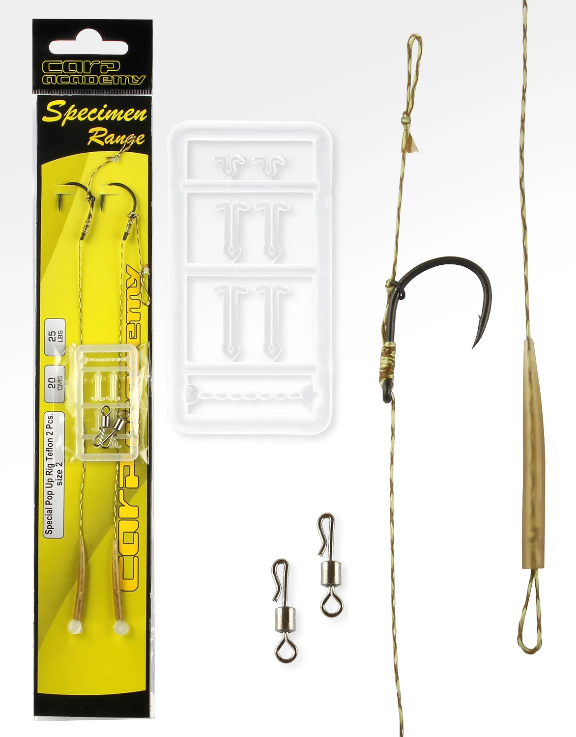 CARP ACADEMY Special Pop Up Rig Teflon 2db/cs 6-os méret