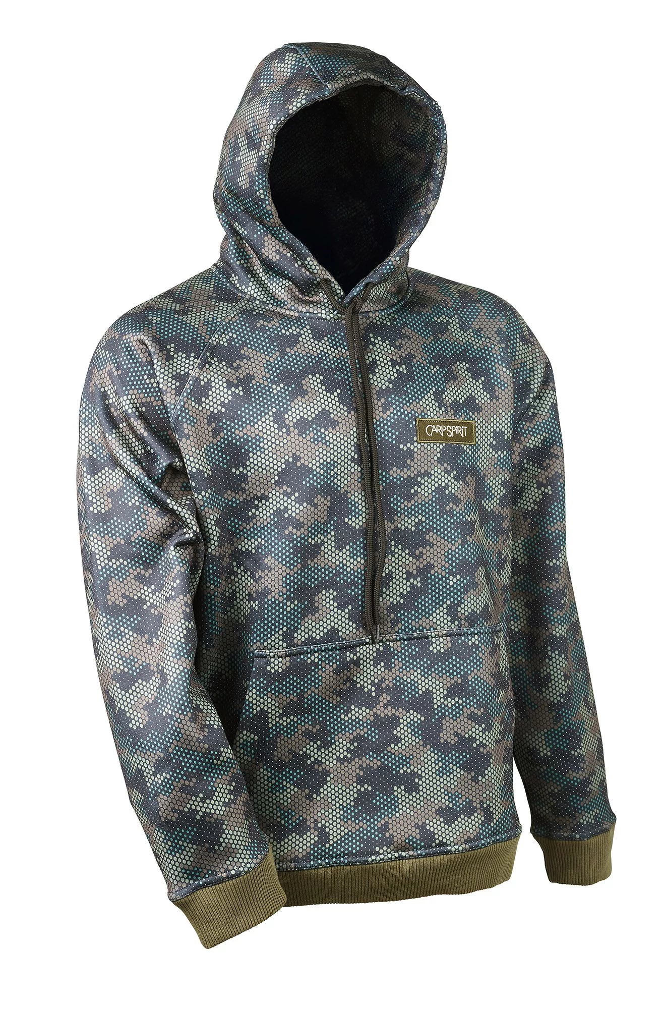 CARP SPIRIT Camo Hoodie kapucnis pulóver L-es