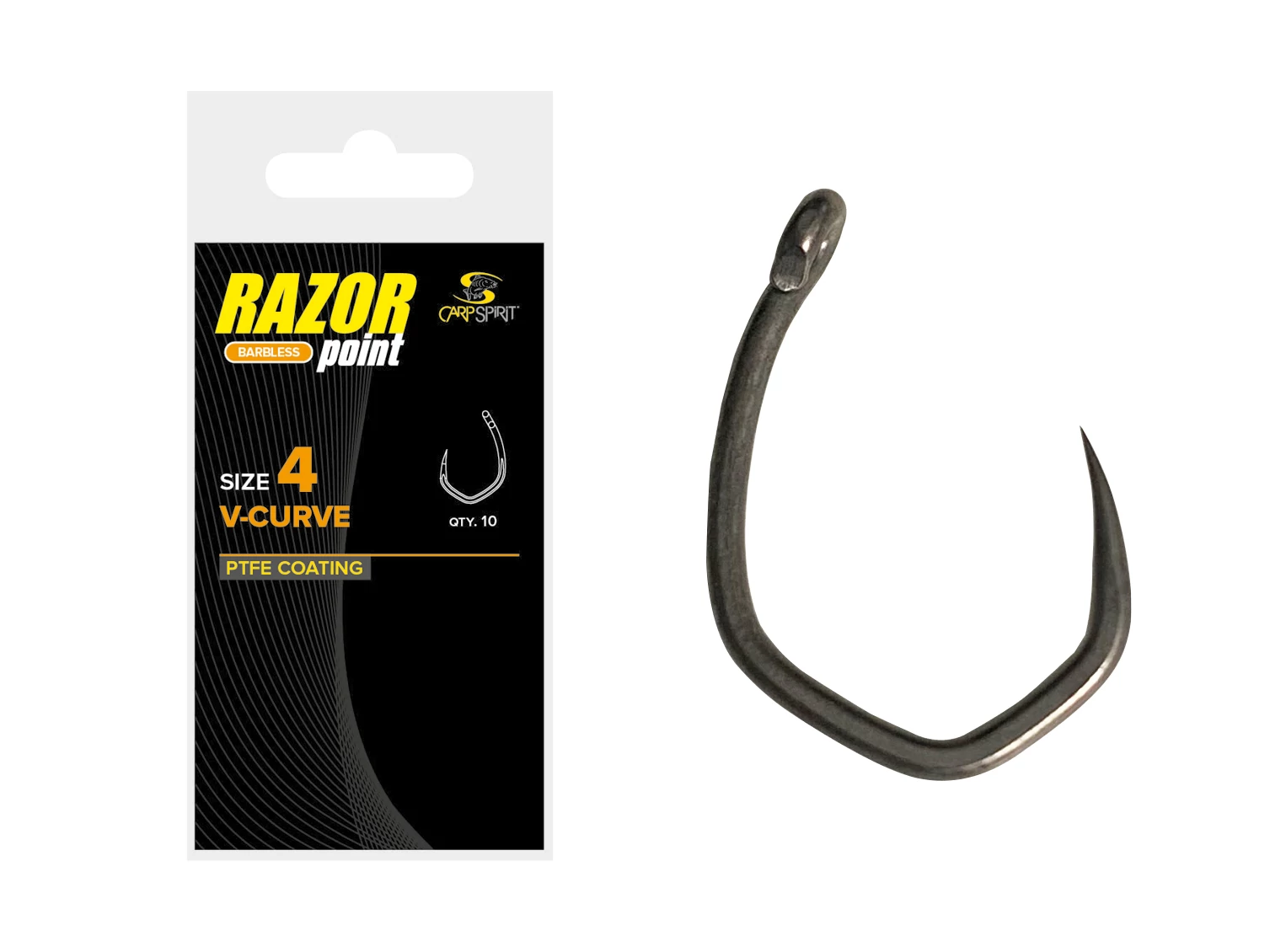 CARP SPIRIT Razor V-Curve Barbless S8# bojlis horog