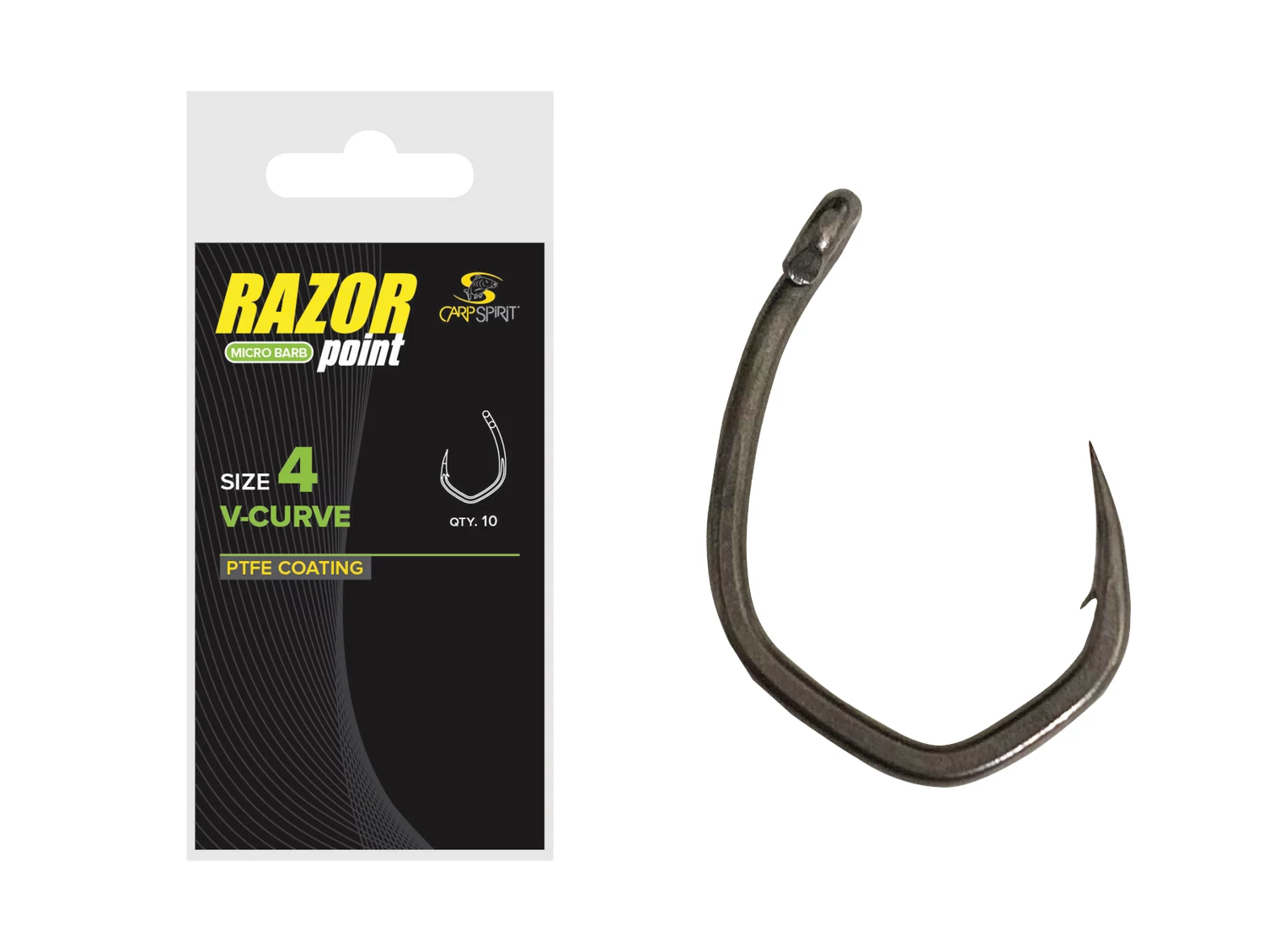 CARP SPIRIT Razor V-Curve Barbed S4# bojlis horog